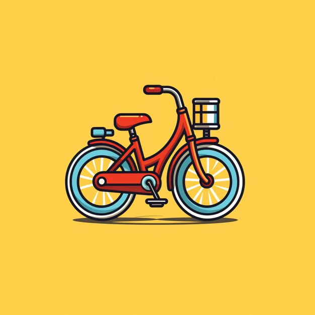 cartoon logo fiets