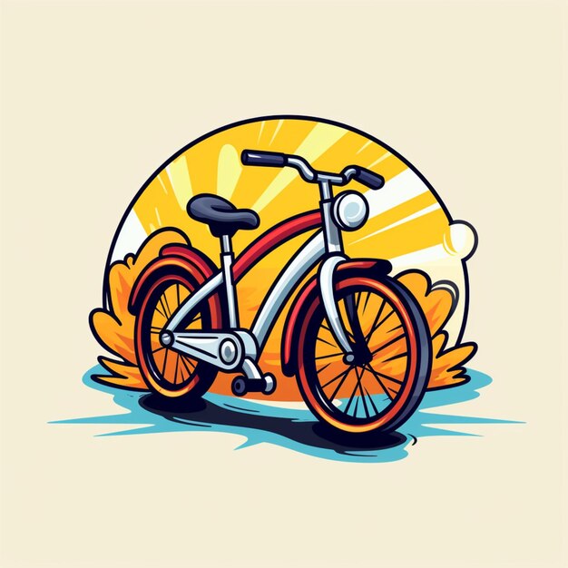 cartoon logo fiets