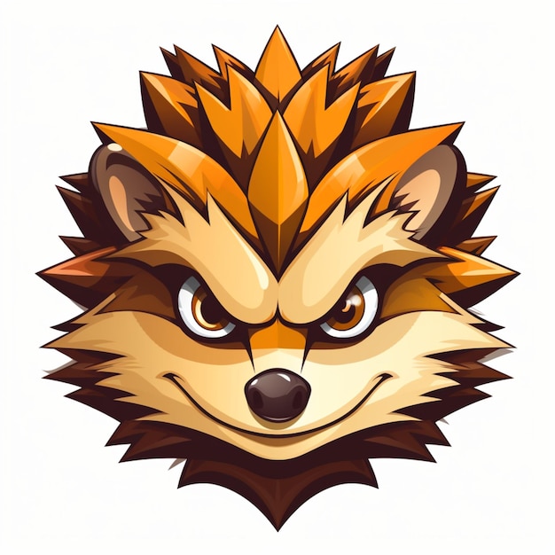 cartoon logo hedgehog
