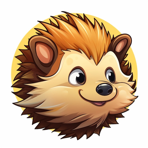 cartoon logo hedgehog