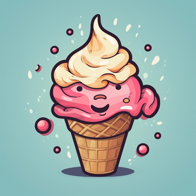 cartoon logo ice cream