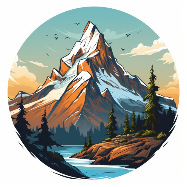 логотип мультфильма гора