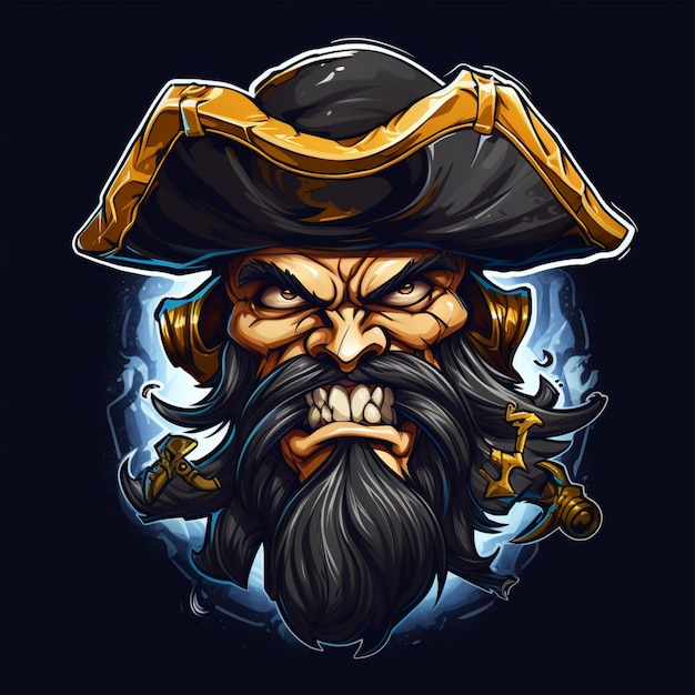 Photo cartoon logo pirate