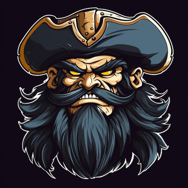 Photo cartoon logo pirate