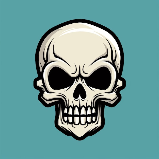Photo cartoon logo skull