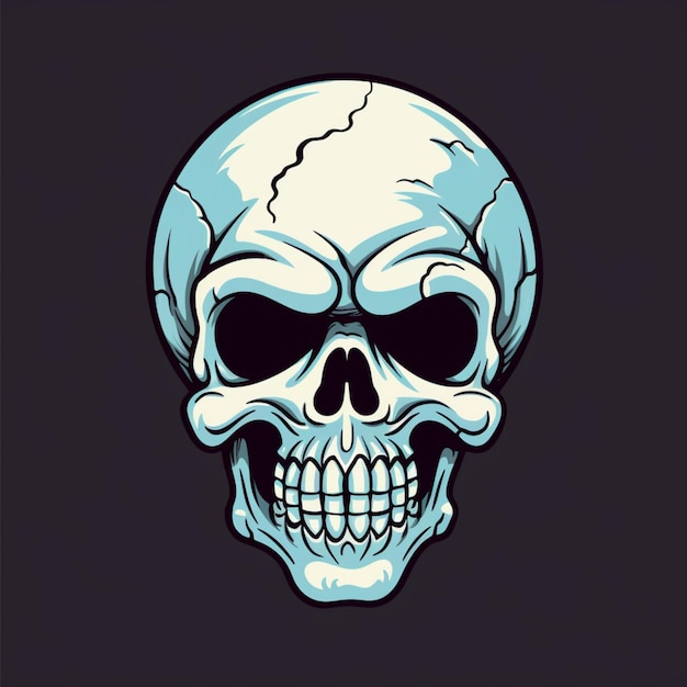 cartoon logo skull