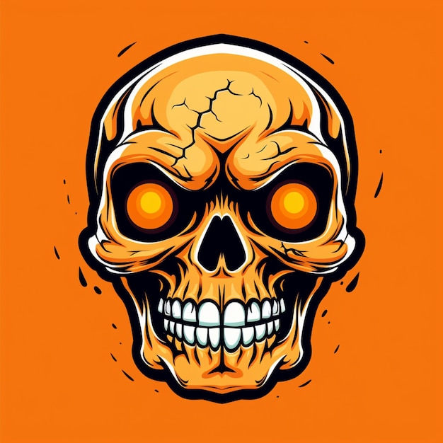 cartoon logo skull