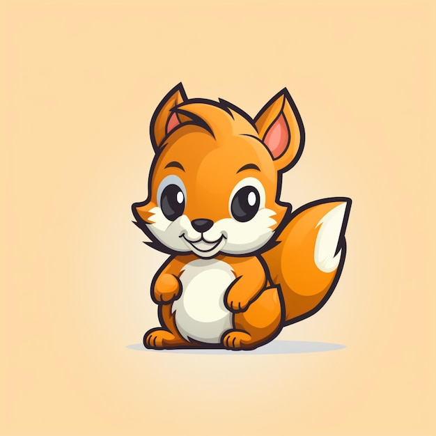 Cartoon logo squirrel