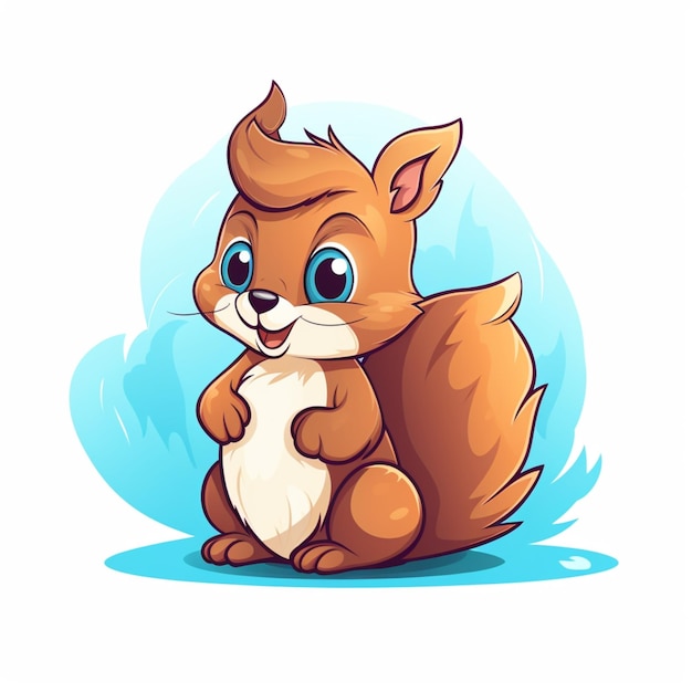 Cartoon logo squirrel