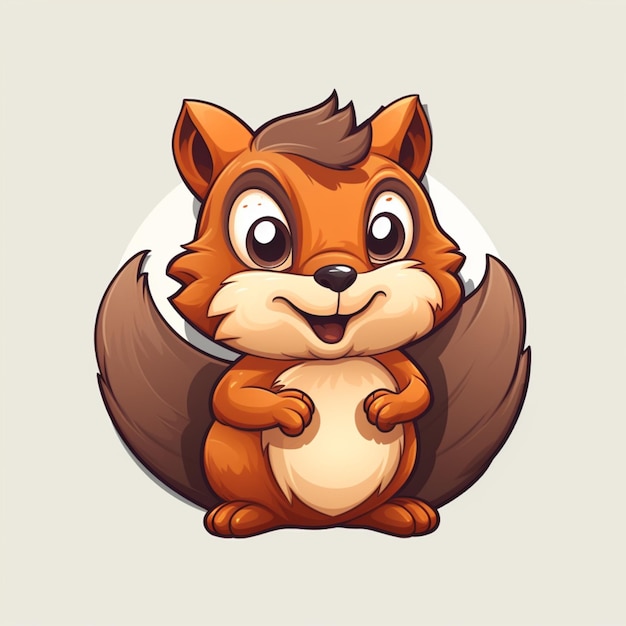 Cartoon logo squirrel