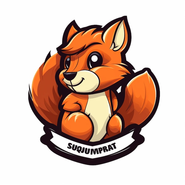 Cartoon logo squirrel