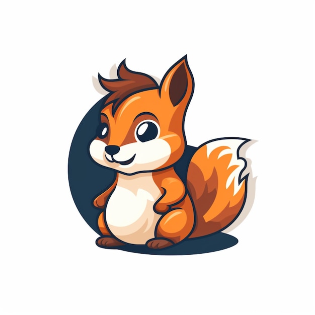 Cartoon logo squirrel