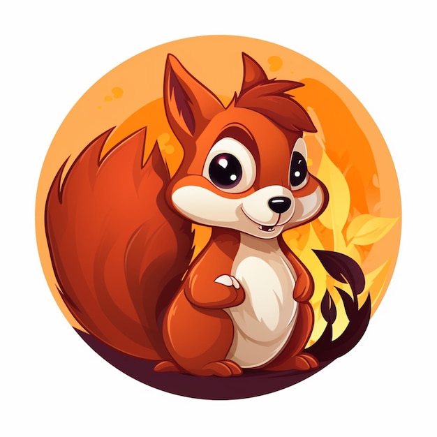 Cartoon logo squirrel