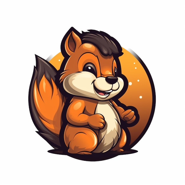 Cartoon logo squirrel