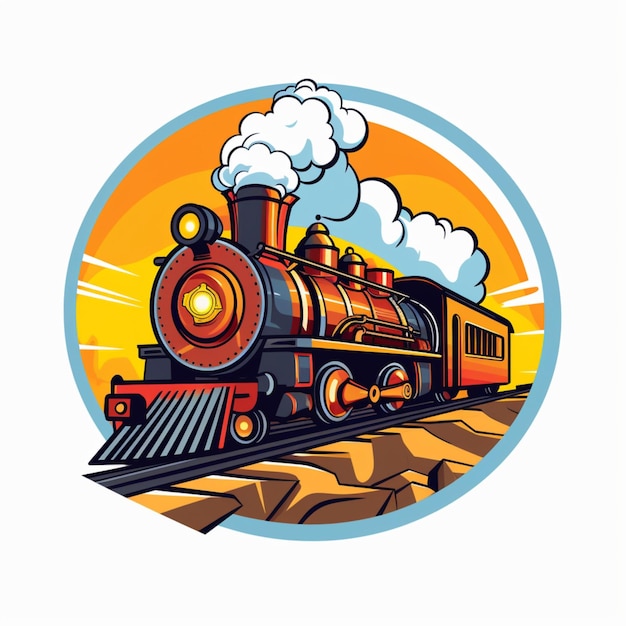 Photo cartoon logo train