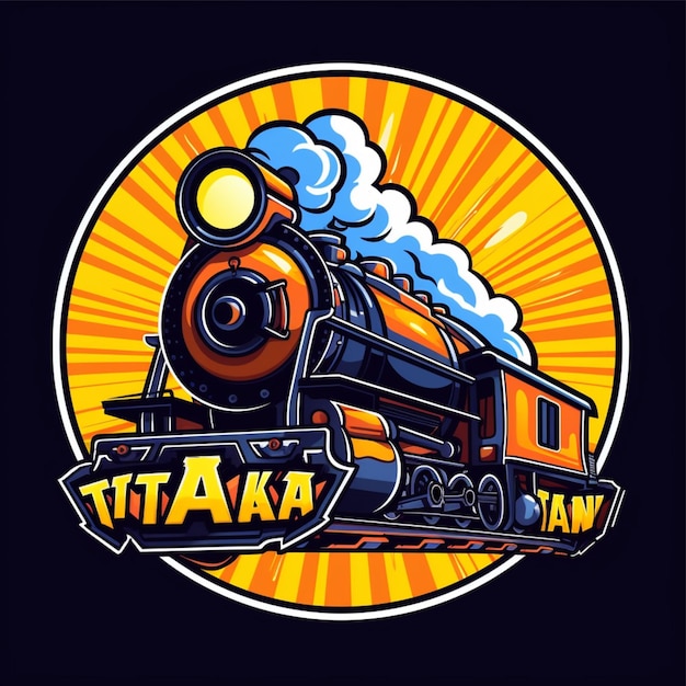 cartoon logo train