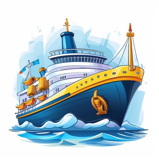 cartoon logo zeeschip