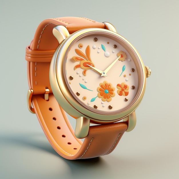 Cartoon luxe horloge 3d