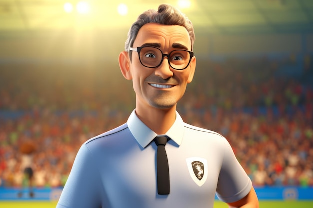 a cartoon of a man wearing glasses and a shirt with a tie on it