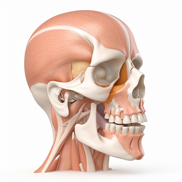 Cartoon maxilla with sinuses