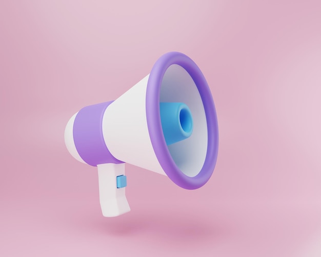 cartoon megaphone speaker icon. loudspeaker bullhorn for announce promotion.