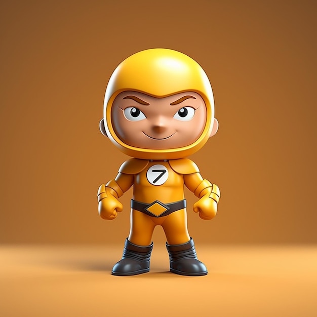 Cartoon mini superhero 3D