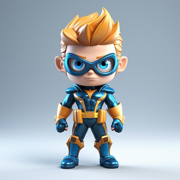 Cartoon mini superhero 3D