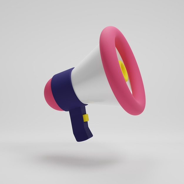 Photo cartoon minimal megaphone, loudspeaker