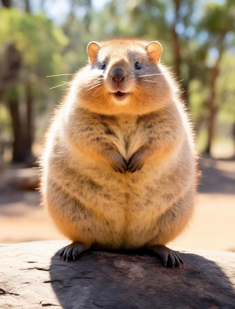 Cartoon mollige quokka