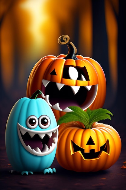 cartoon monster halloween drie