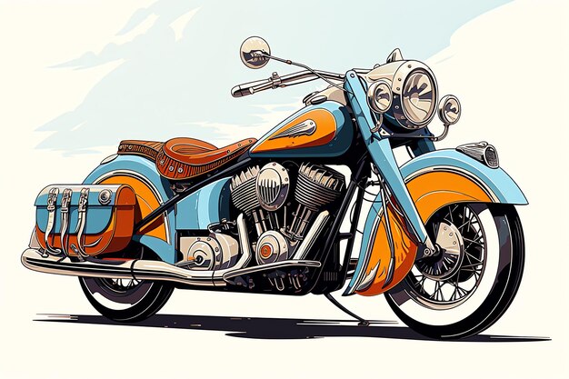 Photo a cartoon of a motorcycle