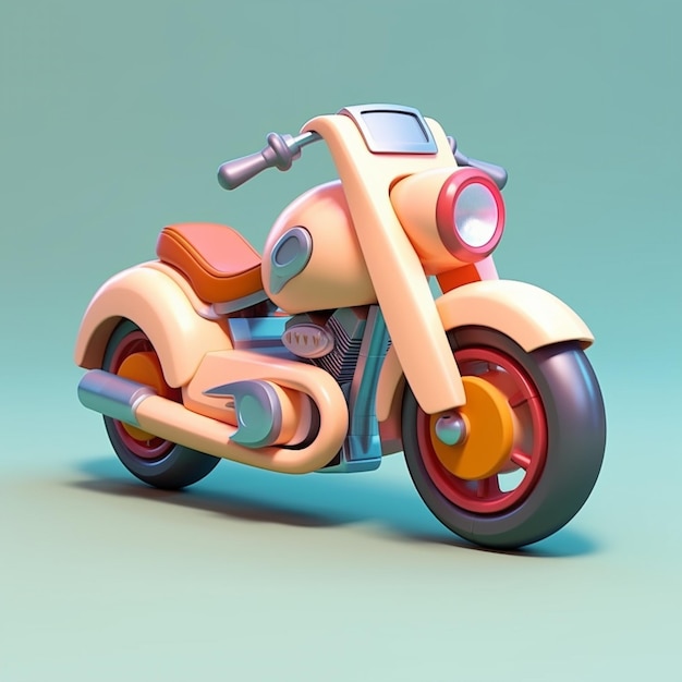 Cartoon motorfiets 3D