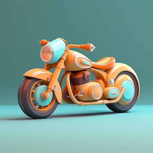 Cartoon motorfiets 3D