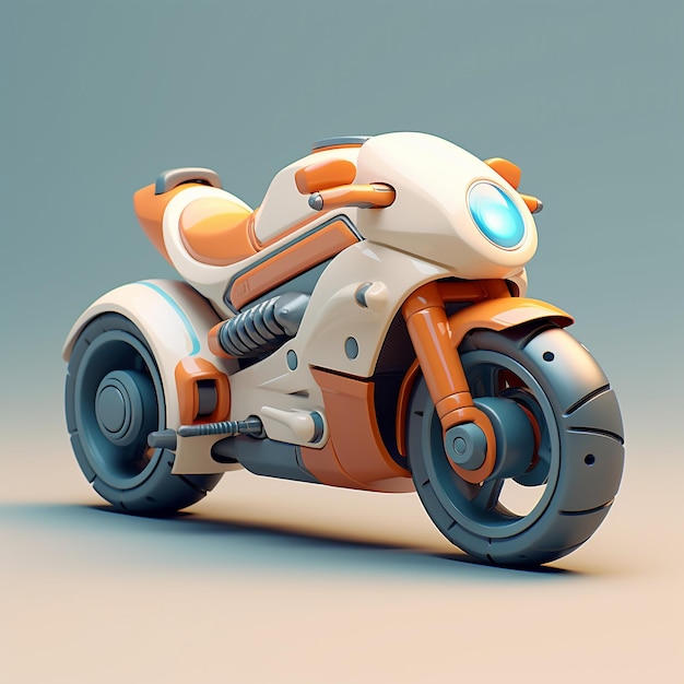 Foto cartoon motorfiets 3d