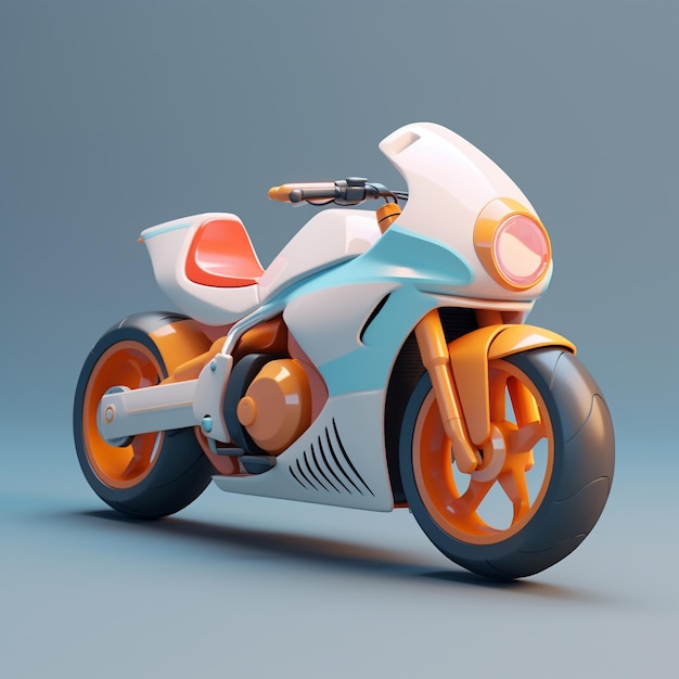 Foto cartoon motorfiets 3d