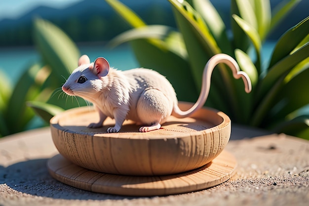 Cartoon Mouse Character Cute Closeup Animal Photography Wallpaper Background Illustration