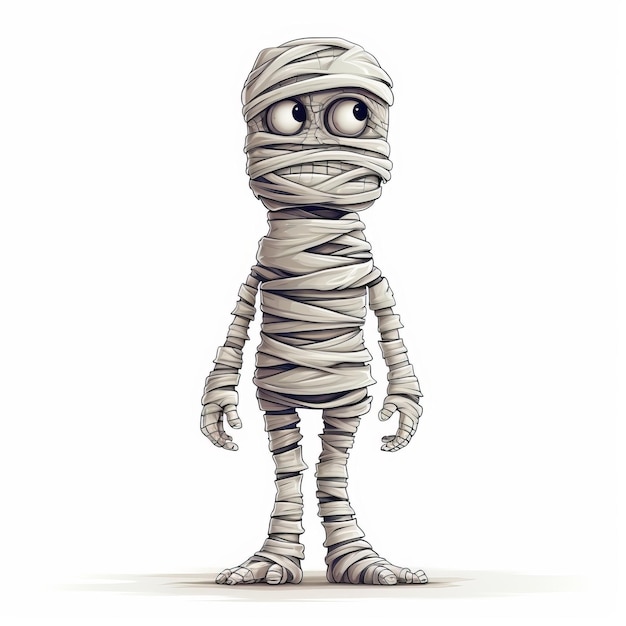 Foto cartoon mummie vector illustratie op witte achtergrond