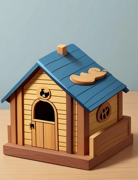 Cartoon muziek houten huis