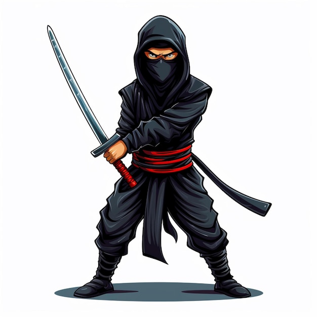 cartoon ninja with a sword generative ai