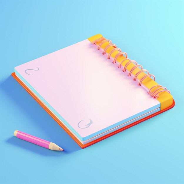 Cartoon notepad 3D