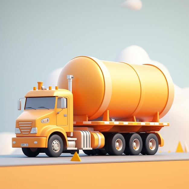 Cartoon Oil Tanker 3D