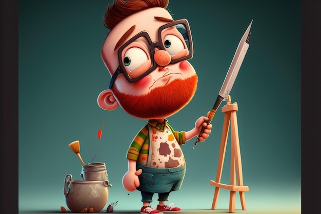 Cartoon painter