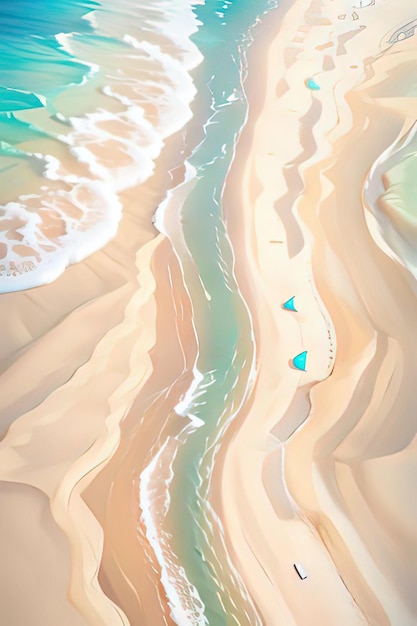 만화 파라다이스 아름다운 해변 모험