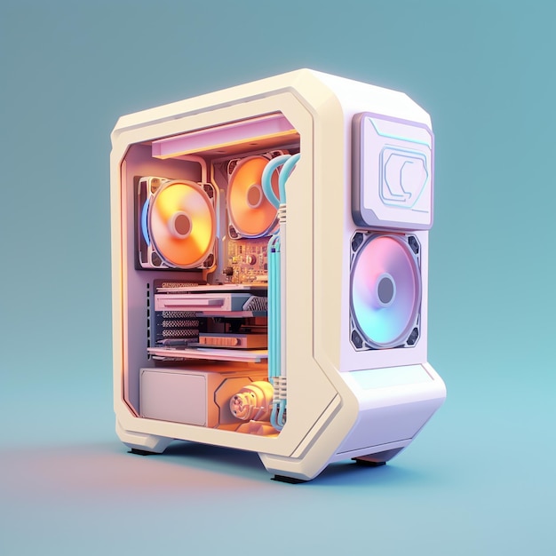 Cartoon pc computer 3d