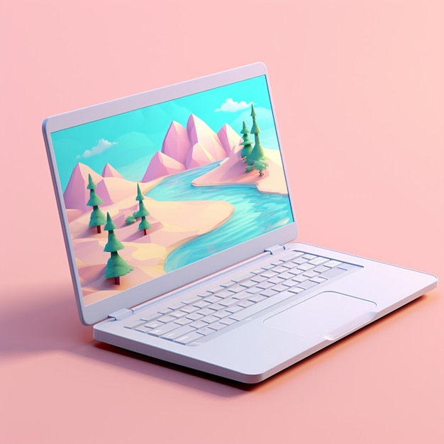 Cartoon pc computer 3d