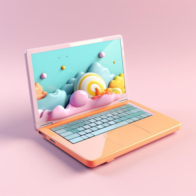 Cartoon pc-computer 3d