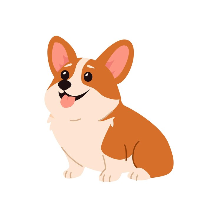 Фотография иллюстрация мультфильма pembroke welsh corgi