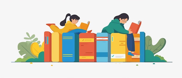 책 을 읽고 있는 사람 들 의 만화 와 그 에 제목 이 있는 단어 가 있는 쓰레기통