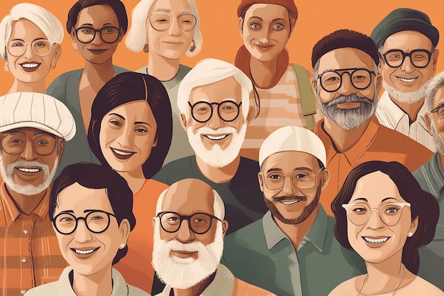 A cartoon of people with glasses and a face that says'the word love '