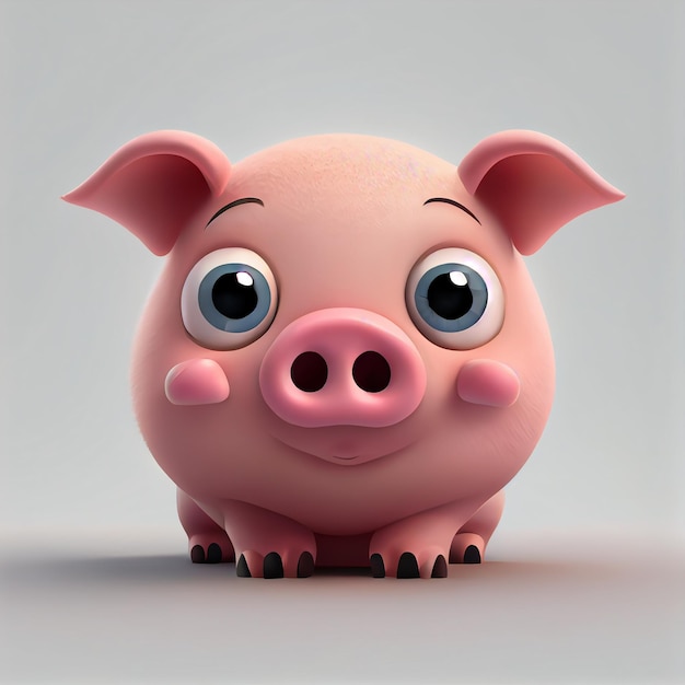 Cartoon Pig animation Generative AI